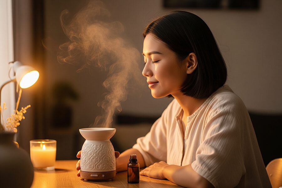 Thư giãn buổi tối cùng tinh dầu sả chanh từ Kobi