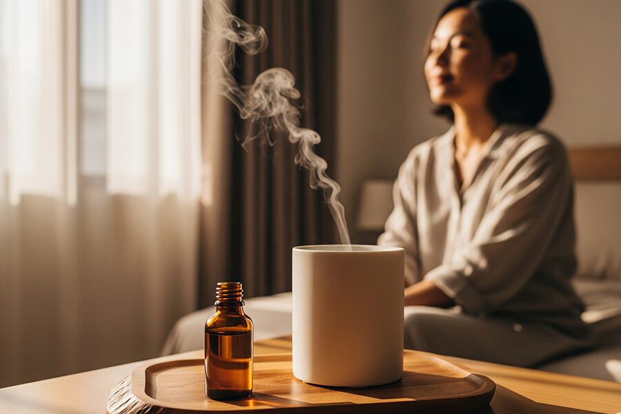 Tinh dầu ngọc lan tây giúp thư giãn và tạo không gian nhẹ nhàng trong phòng ngủ