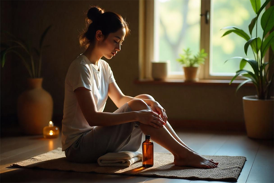 Hướng dẫn massage tại nhà với dầu massage thiên nhiên