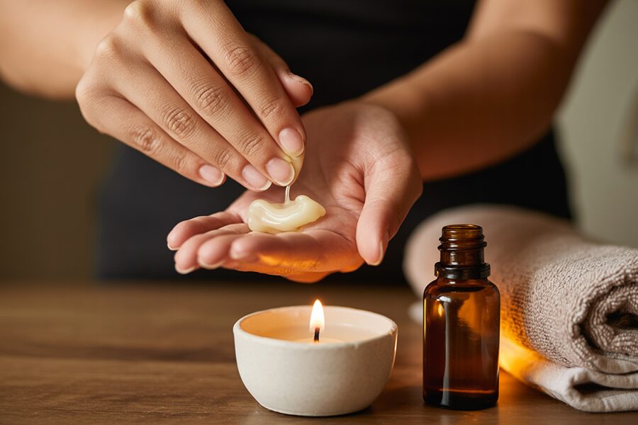Massage bằng nến giúp chăm sóc cơ thể tại nhà một cách tự nhiên