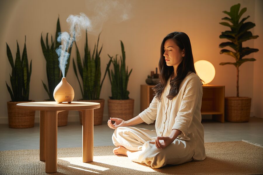 Sống chậm và thư giãn tinh thần cùng hương tinh dầu dịu nhẹ