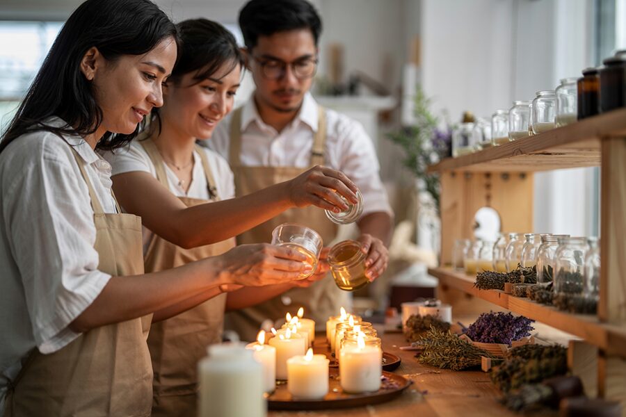 Workshop nến thơm mang đến cảm hứng cho dự án kinh doanh handmade