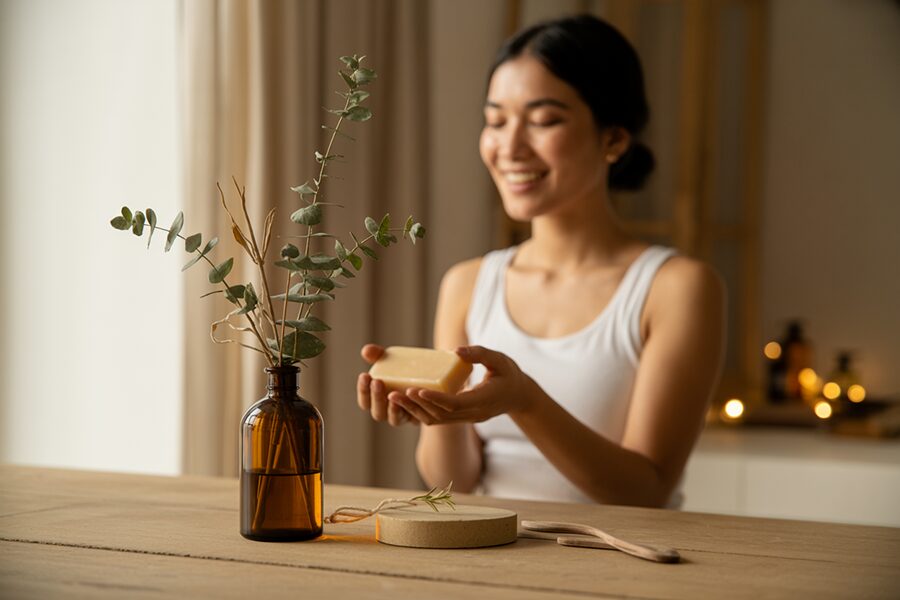 Dầu nền và xà phòng tự nhiên cho da nhạy cảm