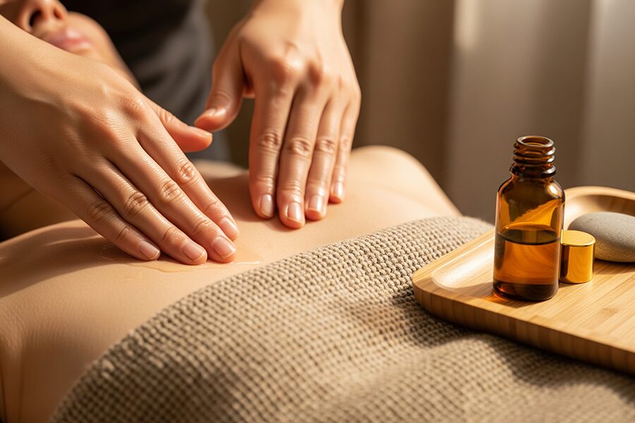 Cách dùng tinh dầu trị ho bằng massage cổ ngực