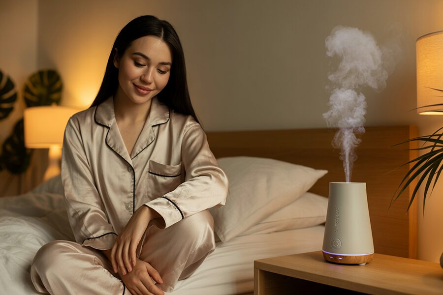 Máy xông tinh dầu phòng ngủ giúp thư giãn và ngủ ngon