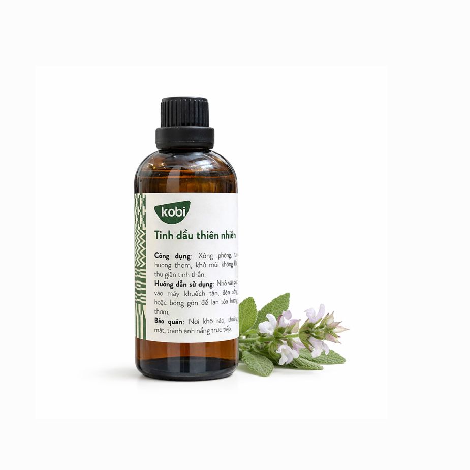 Ảnh sản phẩm tinh dầu Clary Sage Kobi chai 100ml nguyên chất