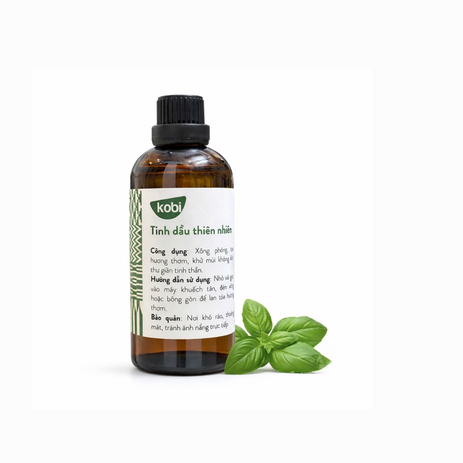 Ảnh sản phẩm tinh dầu Húng Quế Kobi chai 100ml nguyên chất