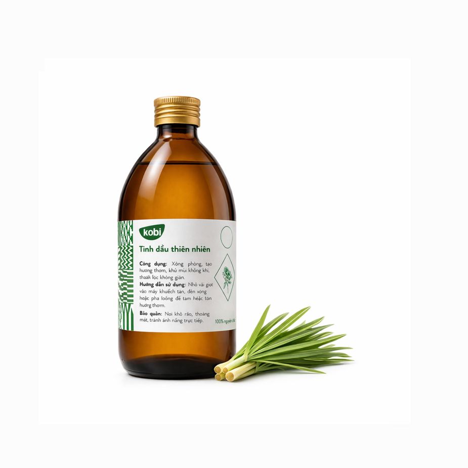 Ảnh sản phẩm tinh dầu Sả Java Kobi chai 500ml nguyên chất