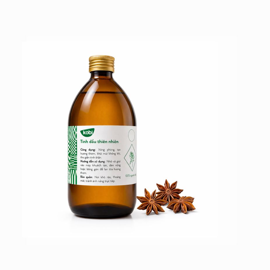 Ảnh sản phẩm tinh dầu Hoa Hồi Kobi chai 500ml nguyên chất