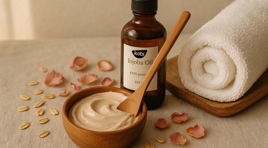 Mặt nạ tinh dầu jojoba cho da khô và bong tróc tại nhà