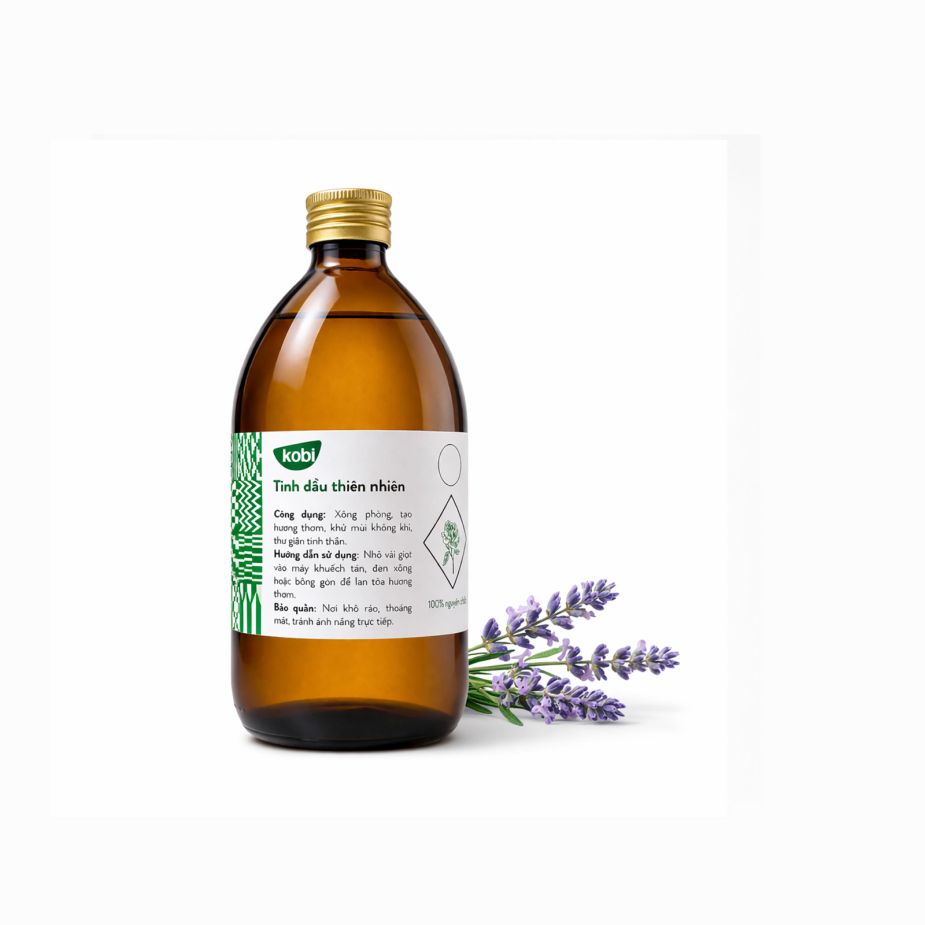 Ảnh sản phẩm tinh dầu Oải Hương Kobi chai 500ml nguyên chất