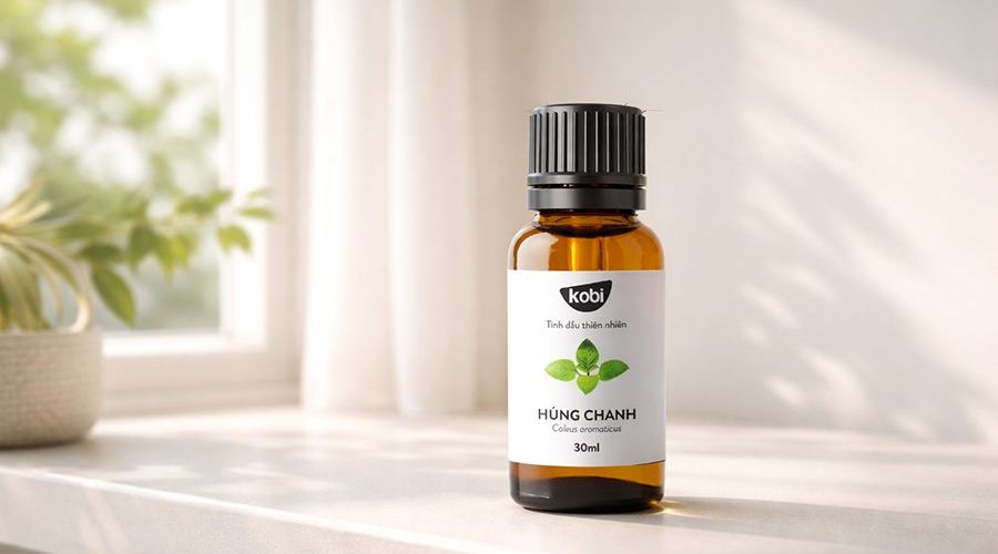 Tinh dầu húng chanh cho trẻ sơ sinh trong không gian sáng thoáng