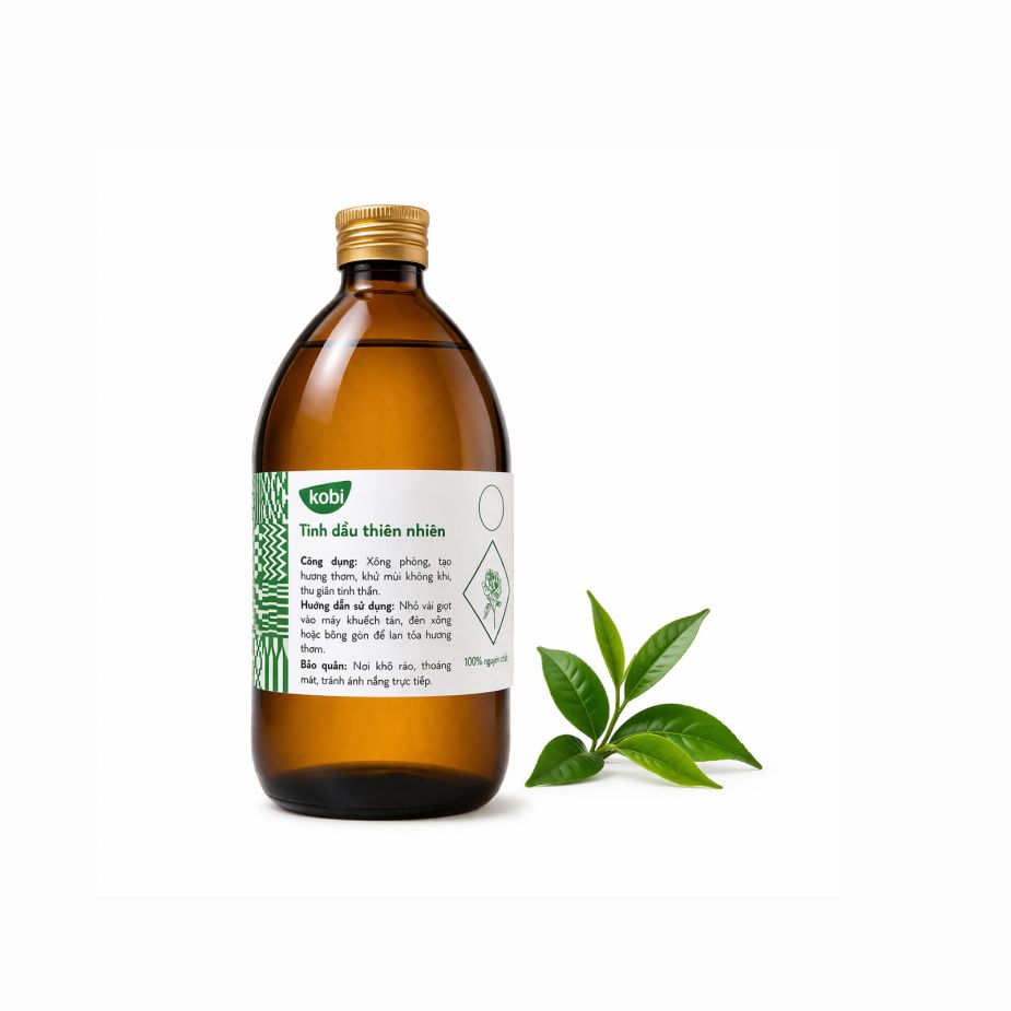 Ảnh sản phẩm tinh dầu Trà Xanh Kobi chai 500ml nguyên chất