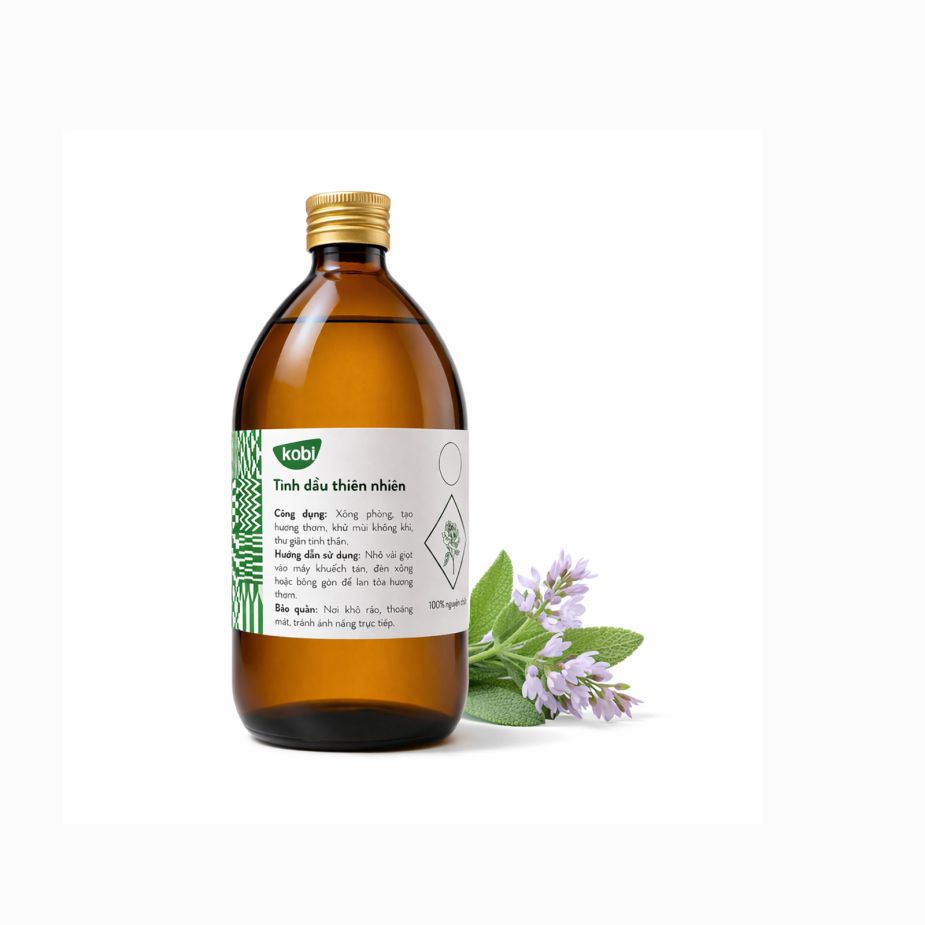 Ảnh sản phẩm tinh dầu Clary Sage Kobi chai 500ml nguyên chất