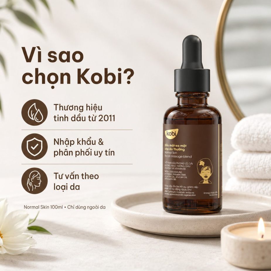Dầu massage mặt Kobi Normal Skin từ Kobi, được tư vấn theo nhu cầu chăm sóc da mặt.