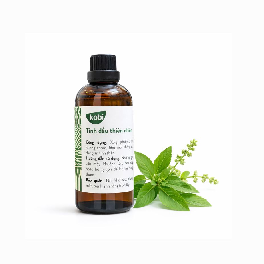Ảnh sản phẩm tinh dầu Hương Nhu Trắng Kobi chai 100ml nguyên chất