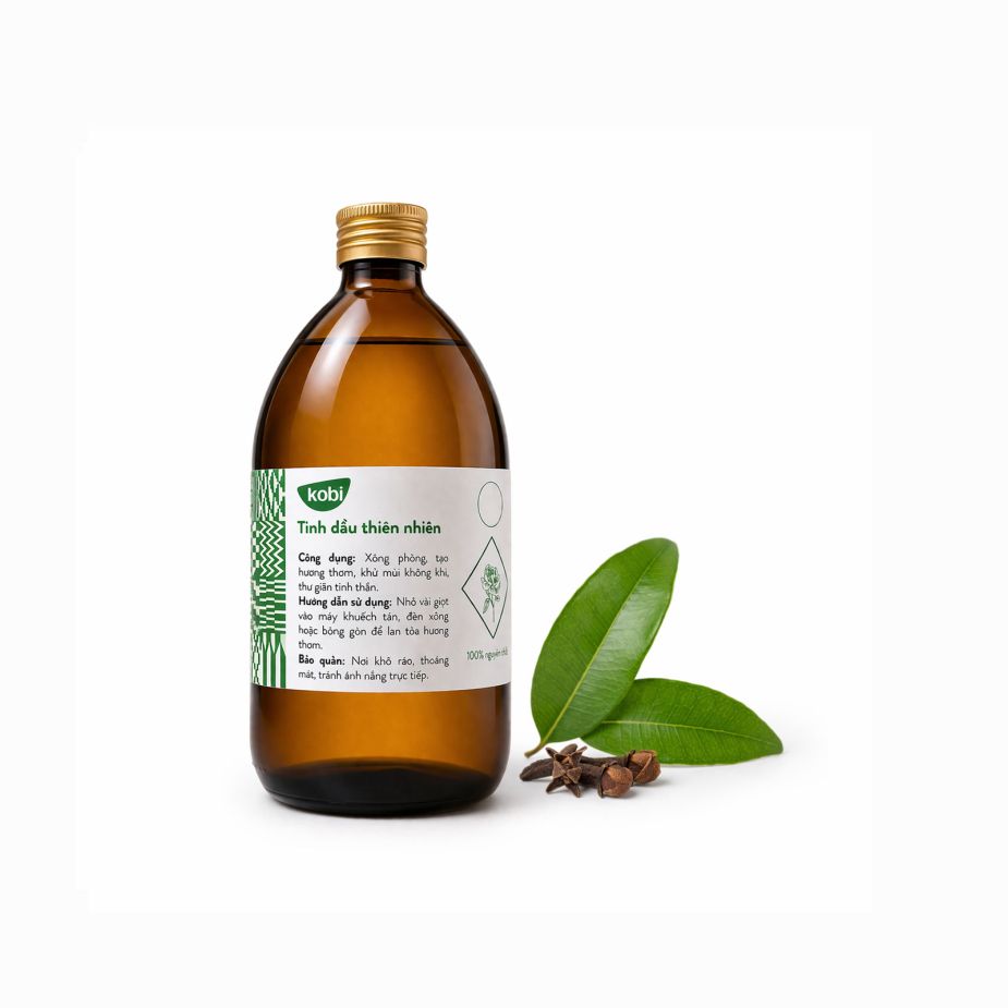 Ảnh sản phẩm tinh dầu Lá Đinh Hương Kobi chai 500ml nguyên chất