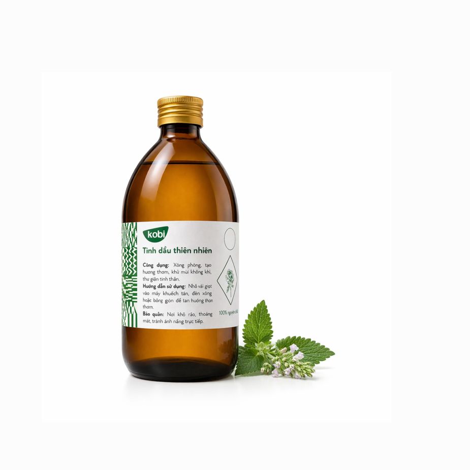 Ảnh sản phẩm tinh dầu Bạc Hà Mèo Kobi chai 500ml nguyên chất