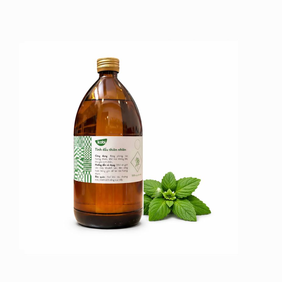 Ảnh sản phẩm tinh dầu Bạc Hà Lục Kobi chai 1000ml nguyên chất