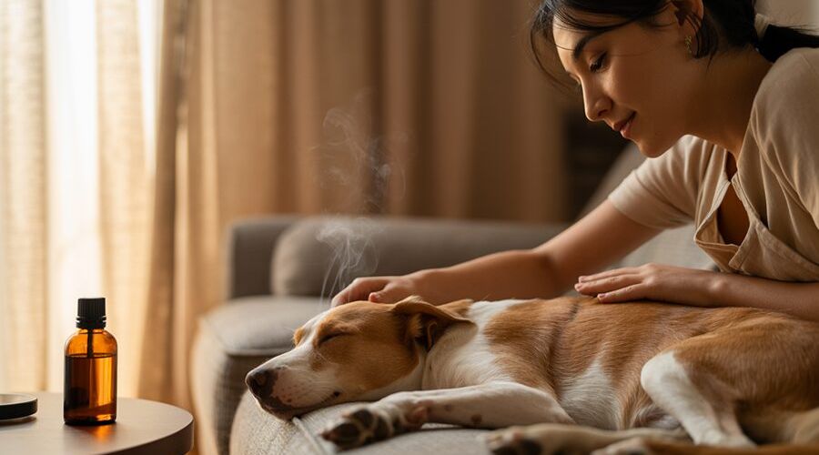 tinh dầu giảm stress cho vật nuôi – thư giãn cùng thú cưng tại nhà