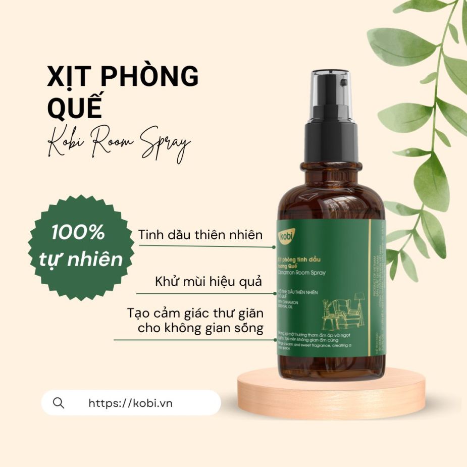 Xịt phòng tinh dầu Kobi Hương Quế