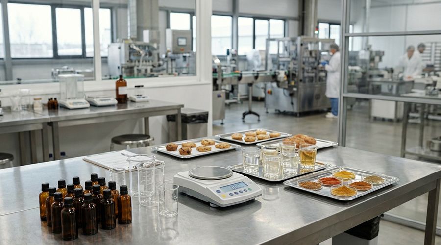 Tinh dầu trong thực phẩm được nghiên cứu tại phòng R&D sản xuất thực phẩm và đồ uống