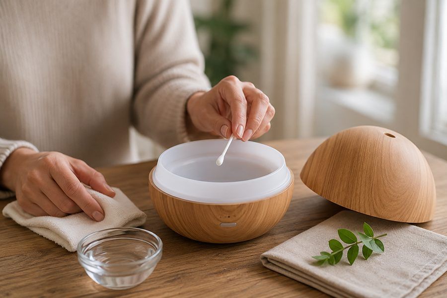 cách vệ sinh máy xông tinh dầu tại nhà