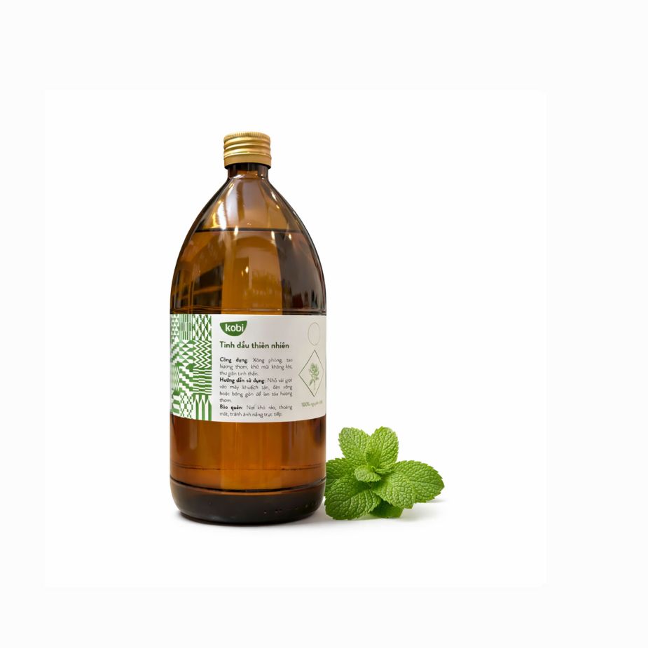 Ảnh sản phẩm tinh dầu Hoắc Hương Kobi chai 1 lít nguyên chất