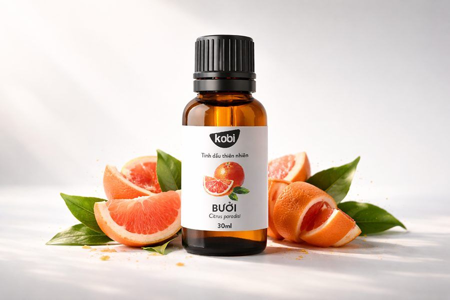 Công dụng của tinh dầu bưởi trong đời sống với chai tinh dầu bưởi Kobi