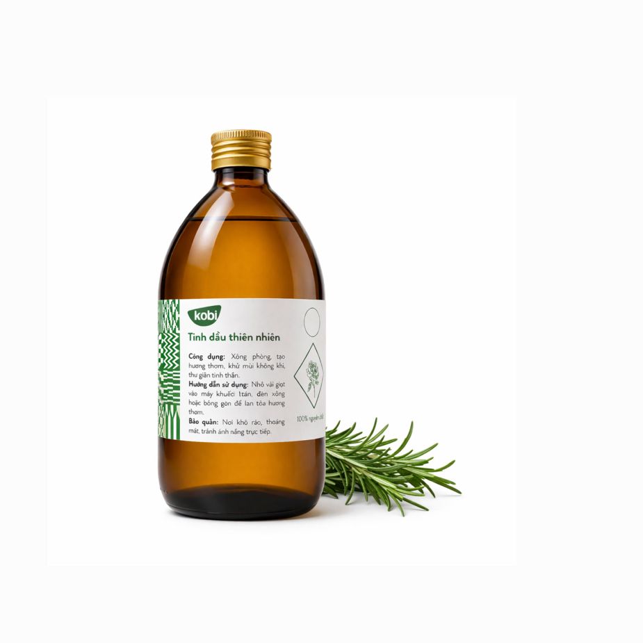 Ảnh sản phẩm tinh dầu Hương Thảo Kobi chai 500ml nguyên chất