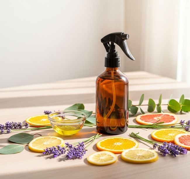 Tự làm xịt thơm phòng từ tinh dầu thiên nhiên với 3 bước đơn giản, an toàn và hiệu quả.