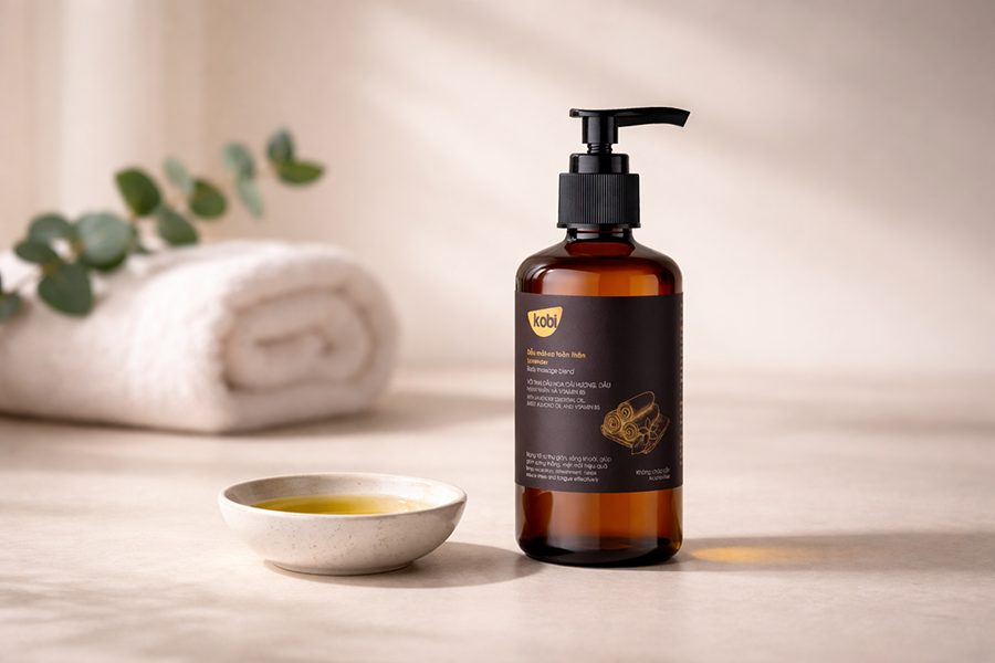 Dầu nền giúp pha loãng tinh dầu khi massage bằng tinh dầu trên da