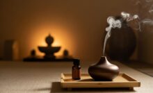 Không gian thiền tĩnh với mùi hương tinh dầu gỗ ngọc am