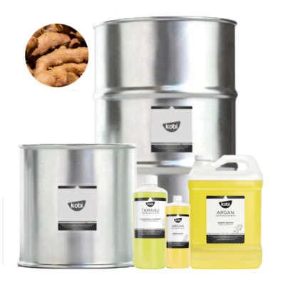 Chai dầu gừng CO₂ siêu tới hạn Kobi – chiết xuất từ củ gừng Việt Nam, tinh khiết, màu vàng nâu, hương cay ấm tự nhiên