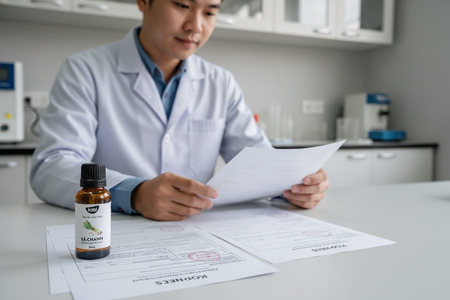 Kiểm soát chất lượng tinh dầu sả chanh với COA và MSDS trong sản xuất