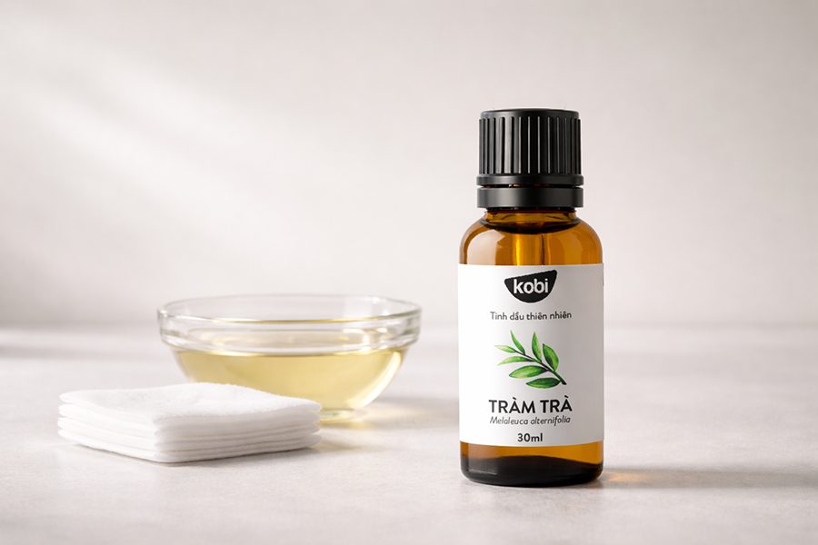 Pha loãng tinh dầu tràm trà trước khi dùng ngoài da