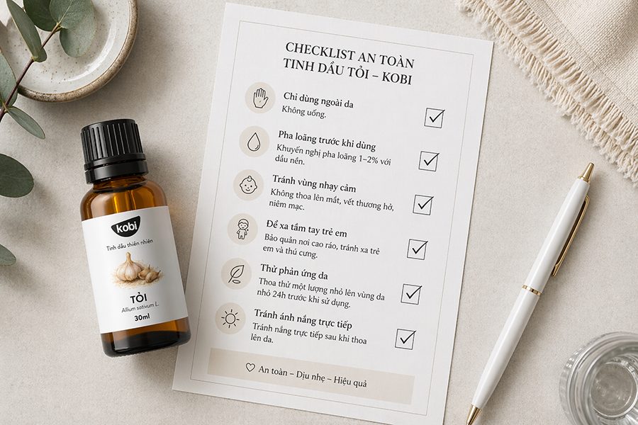 Checklist tác dụng phụ của tinh dầu tỏi và các điểm cần lưu ý trước khi dùng
