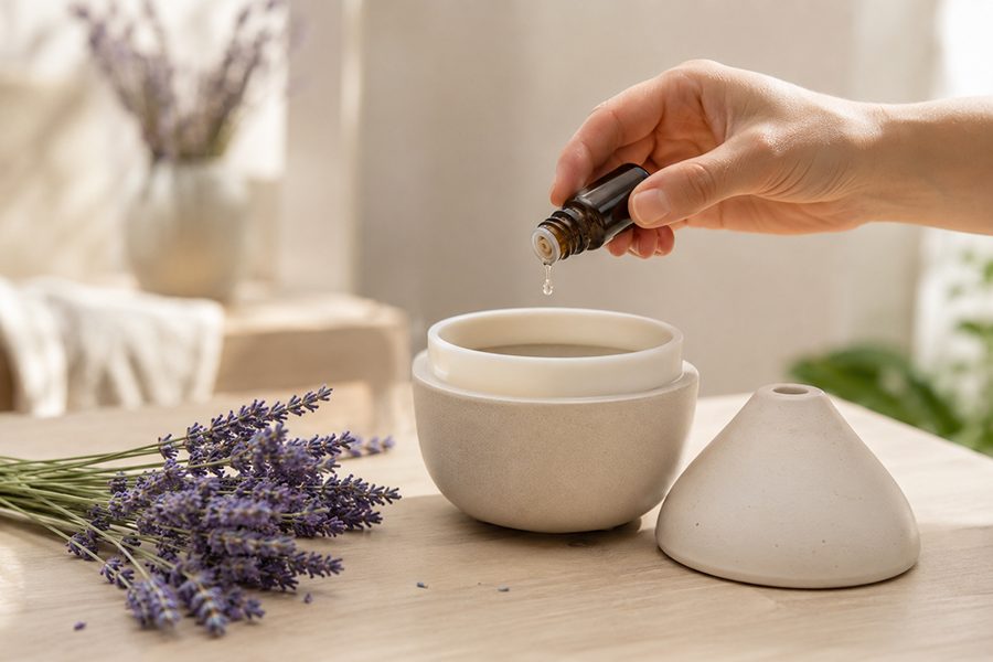 Cách dùng tinh dầu oải hương với máy khuếch tán