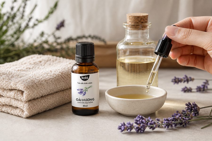 Tinh dầu oải hương trong dầu massage và chăm sóc cơ thể