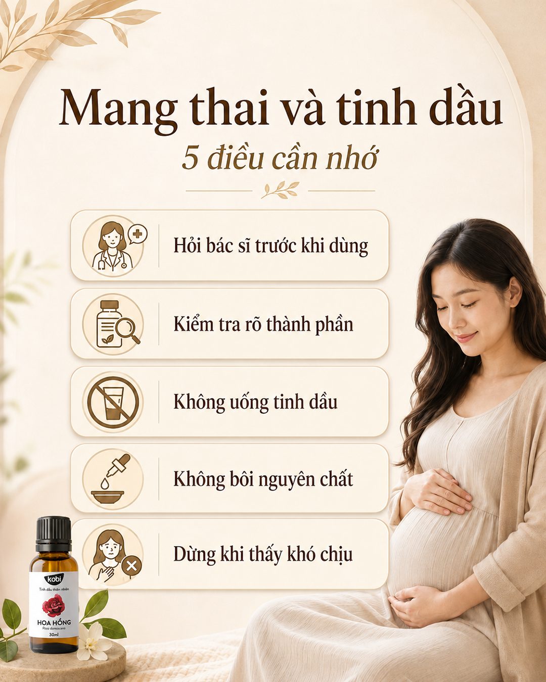 Năm điều mẹ bầu cần nhớ trước khi sử dụng tinh dầu.